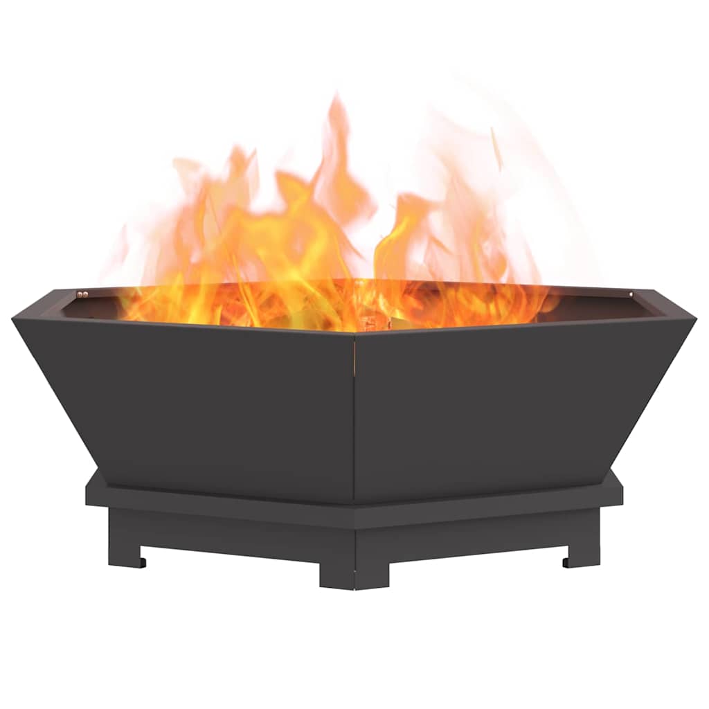Braciere Nero 75 x 75 x 28 cm Acciaio Corten