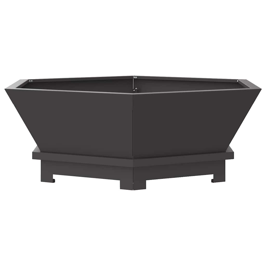 Braciere Nero 75 x 75 x 28 cm Acciaio Corten