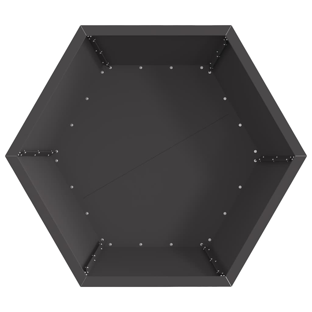Braciere Nero 75 x 75 x 28 cm Acciaio Corten