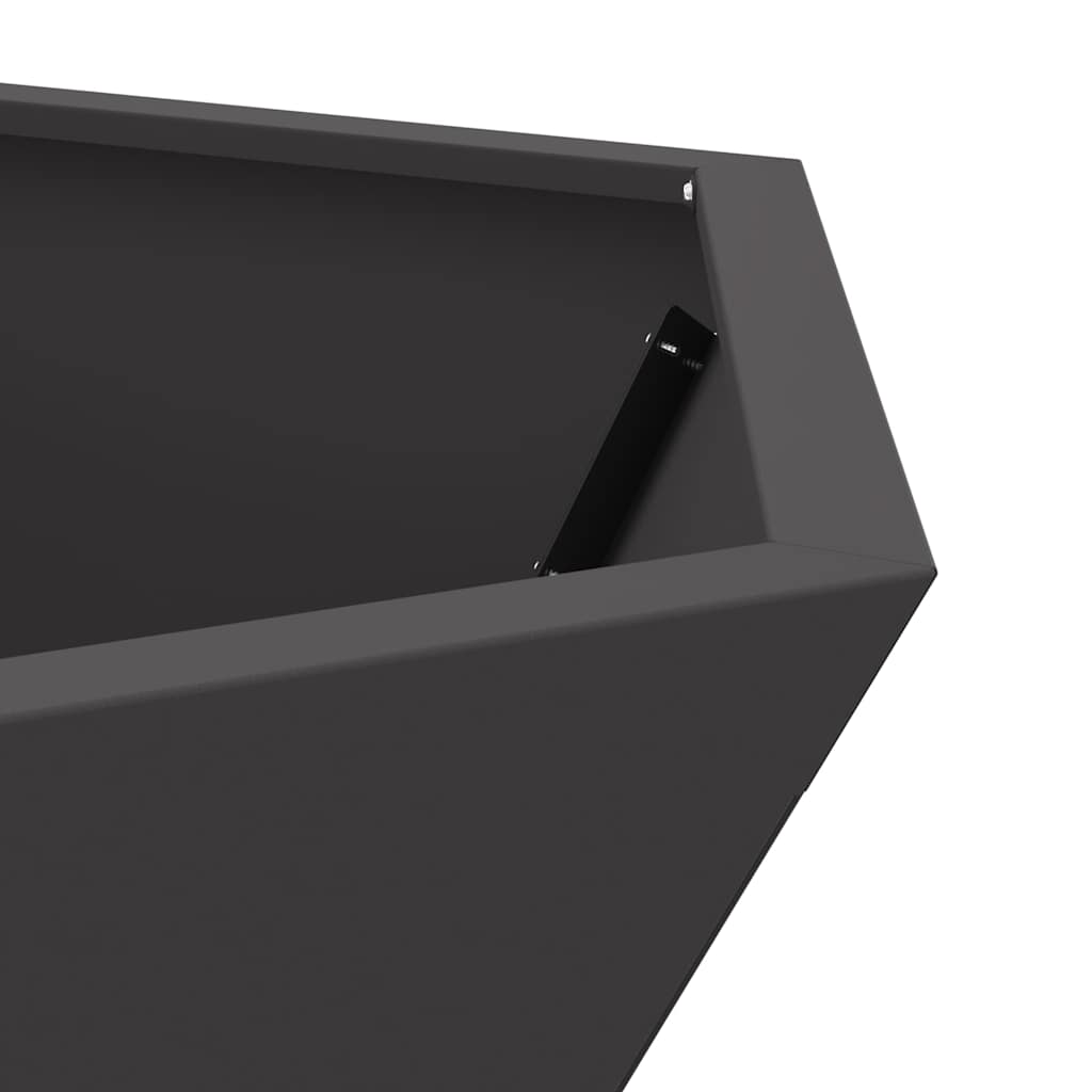 Braciere Nero 75 x 75 x 28 cm Acciaio Corten
