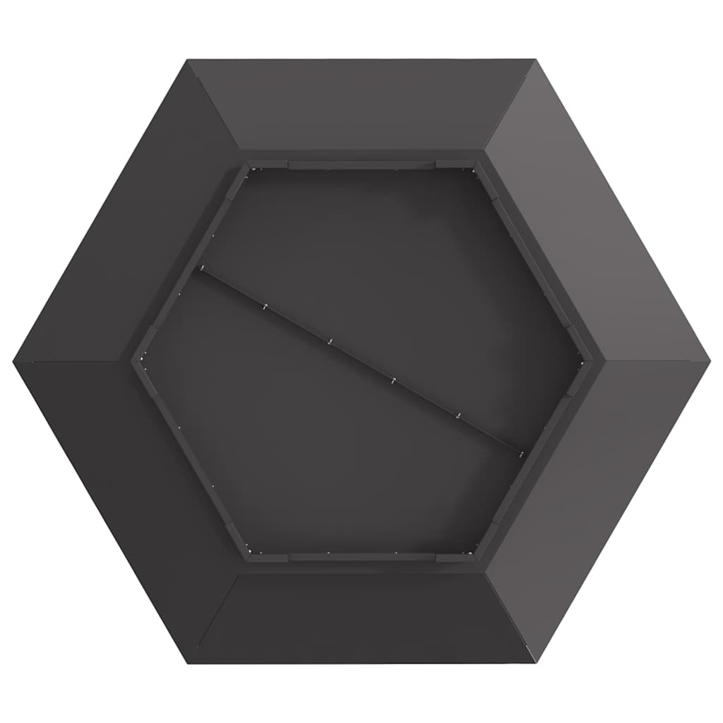 Braciere Nero 100 x 100 x 28 cm Acciaio Corten