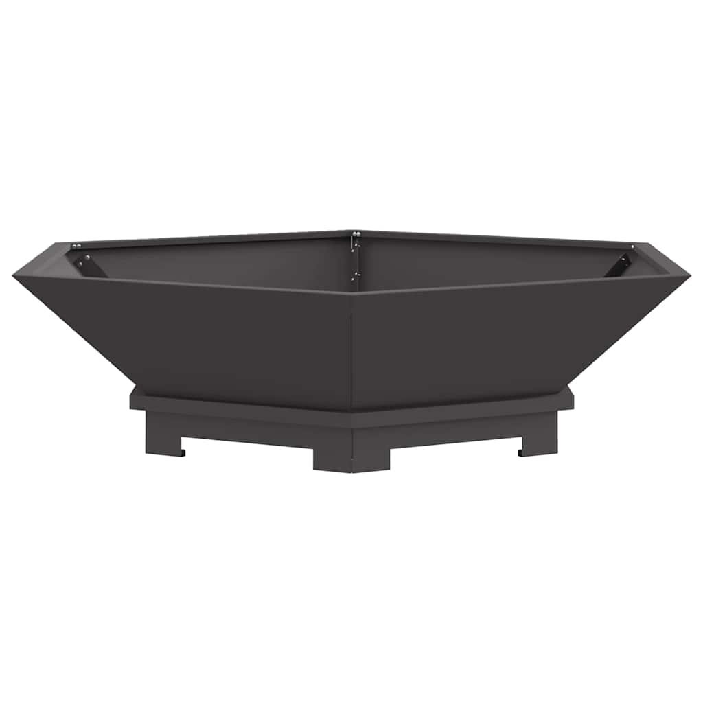Braciere Nero 100 x 100 x 28 cm Acciaio Corten