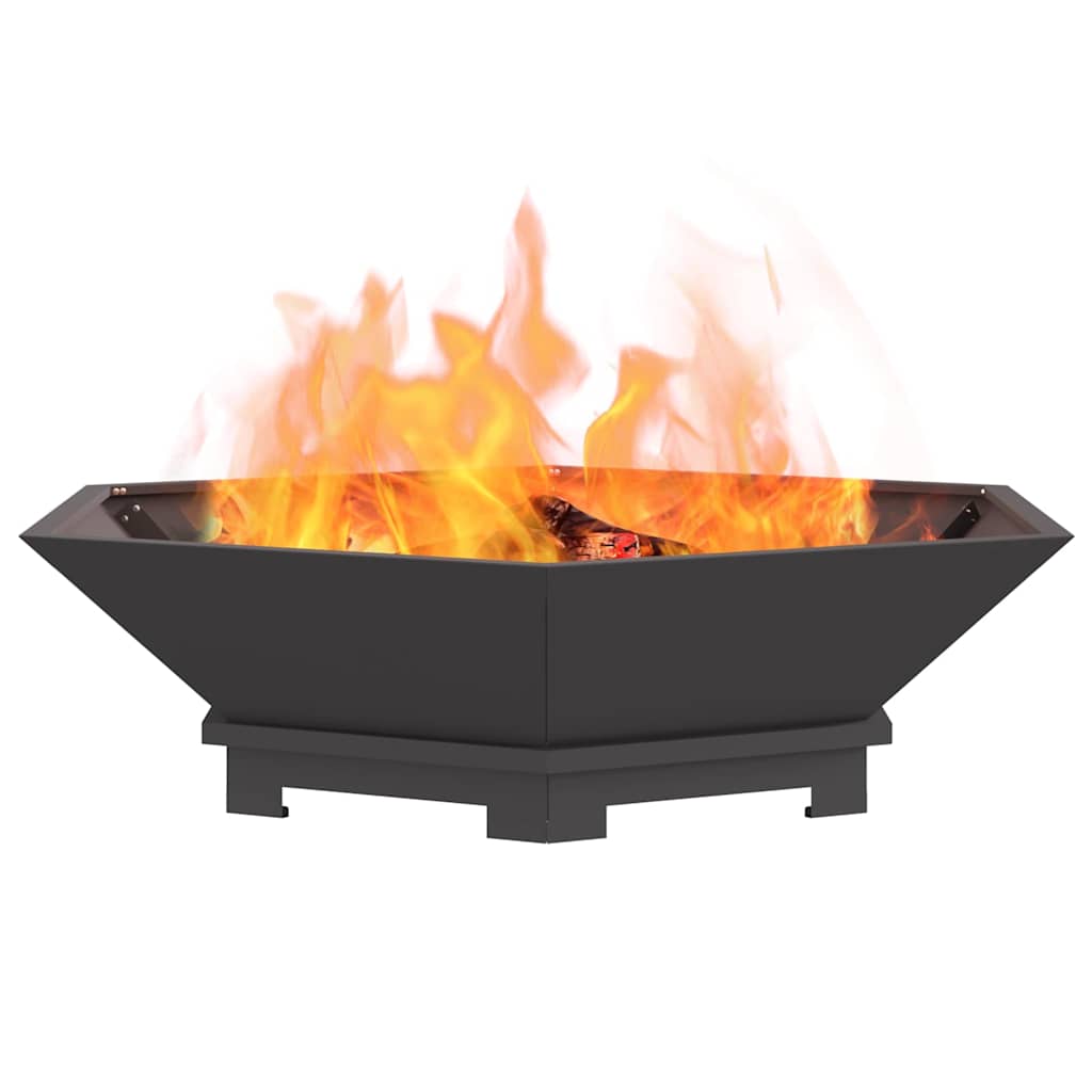 Braciere Nero 100 x 100 x 28 cm Acciaio Corten