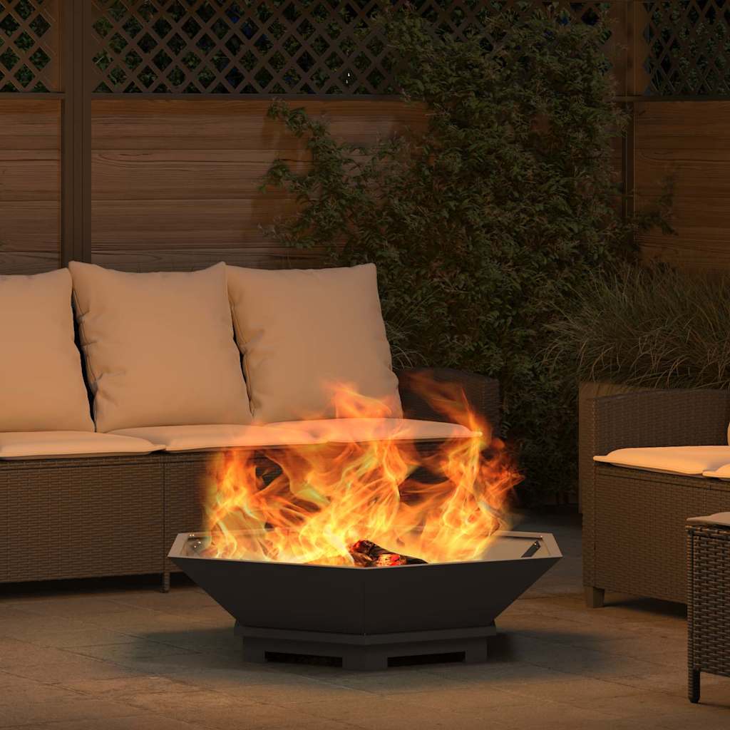 Braciere Nero 100 x 100 x 28 cm Acciaio Corten