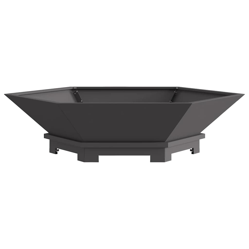 Braciere Nero 100 x 100 x 28 cm Acciaio Corten