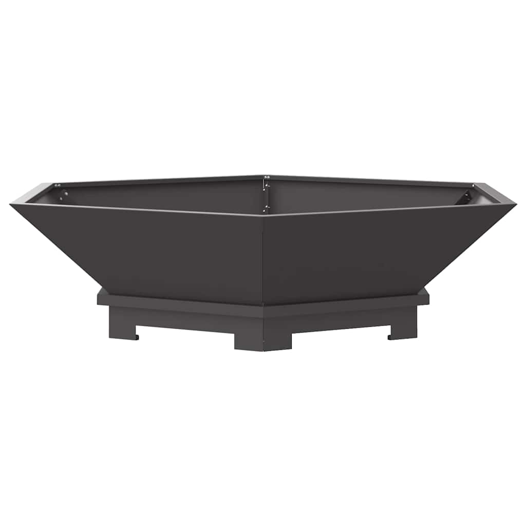 Braciere Nero 100 x 100 x 28 cm Acciaio Corten