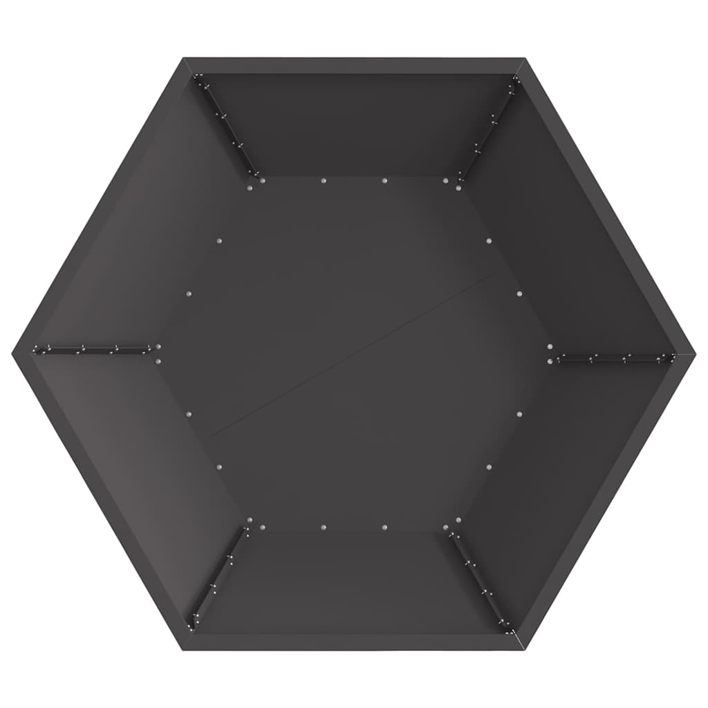 Braciere Nero 100 x 100 x 28 cm Acciaio Corten