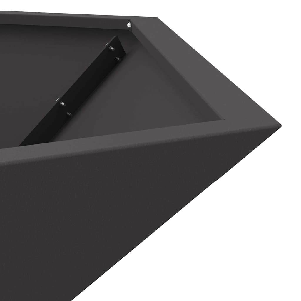 Braciere Nero 100 x 100 x 28 cm Acciaio Corten