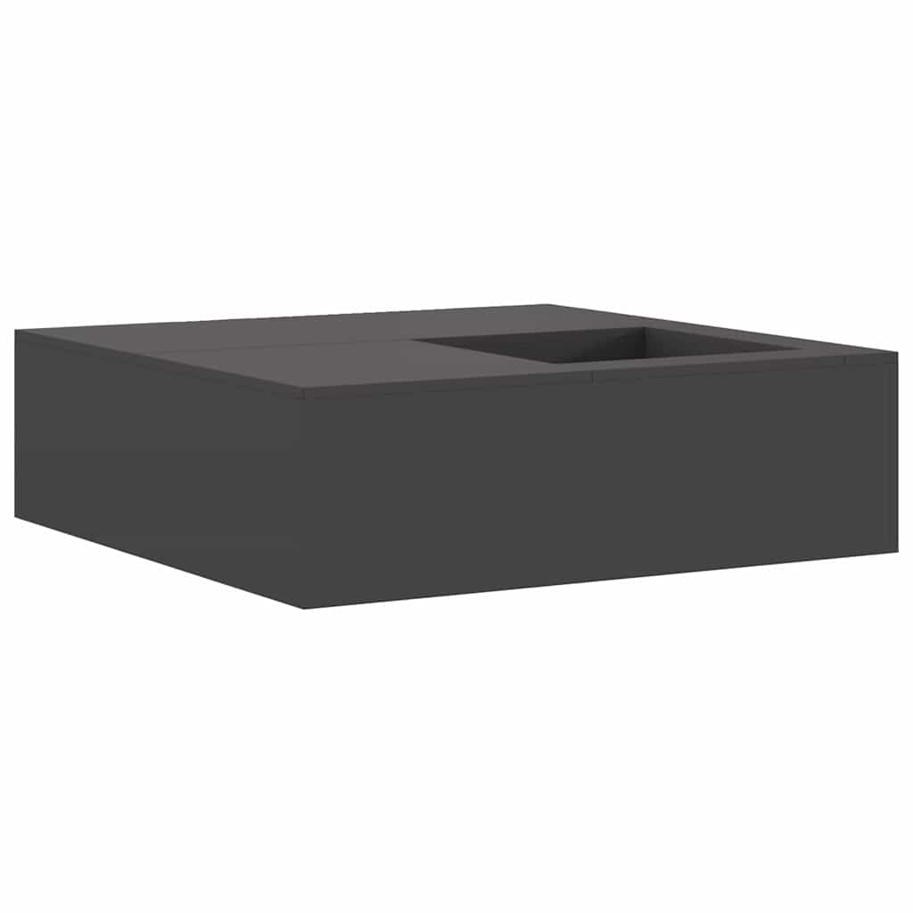Focolare Nero 100 x 100 x 30 cm Acciaio Corten