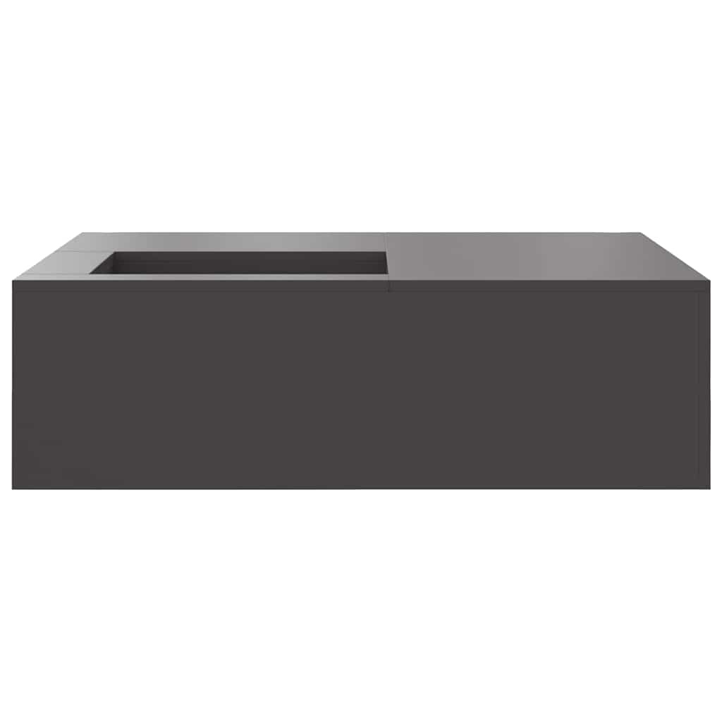 Focolare Nero 100 x 100 x 30 cm Acciaio Corten