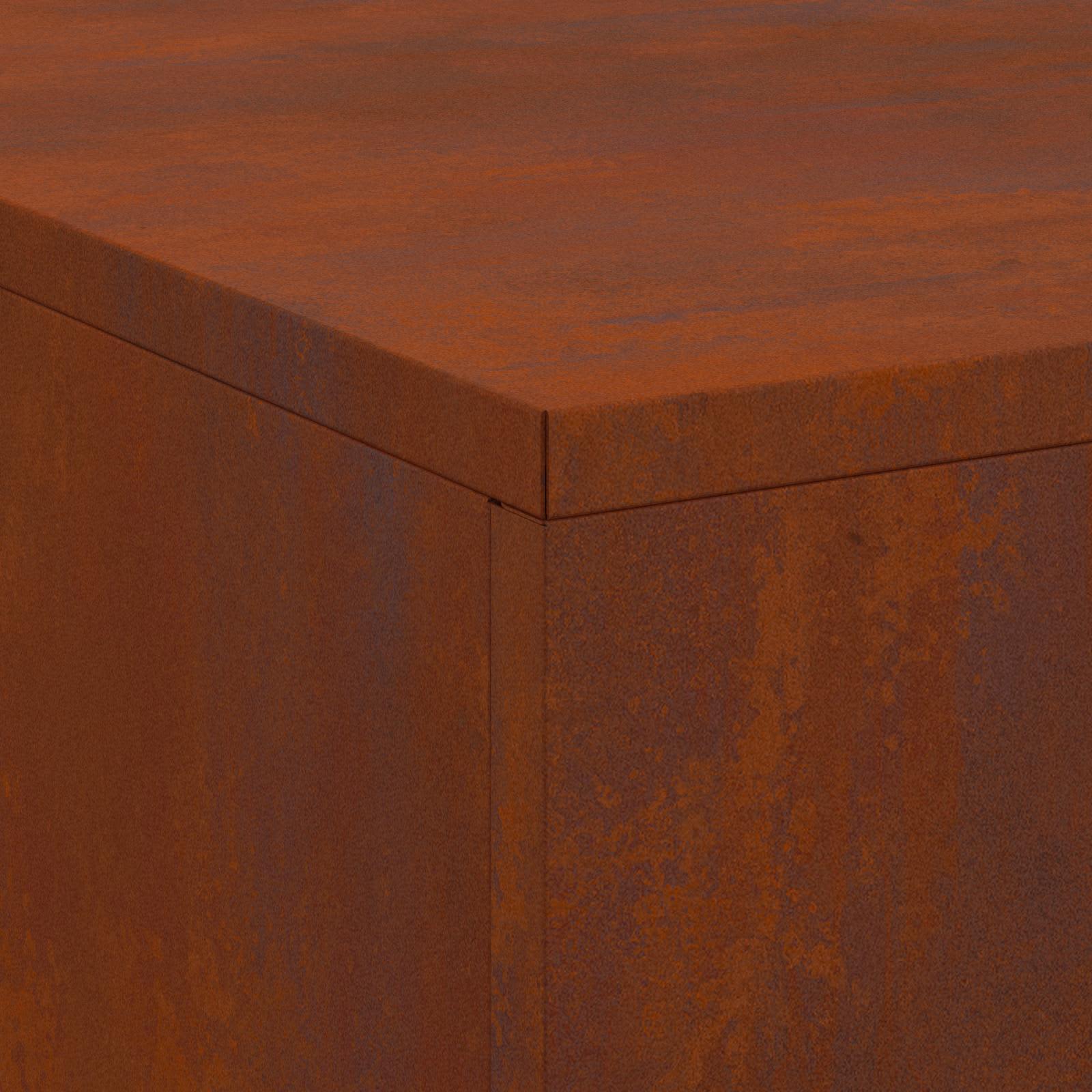 Focolare Ruggine 100 x 100 x 30 cm Acciaio Corten