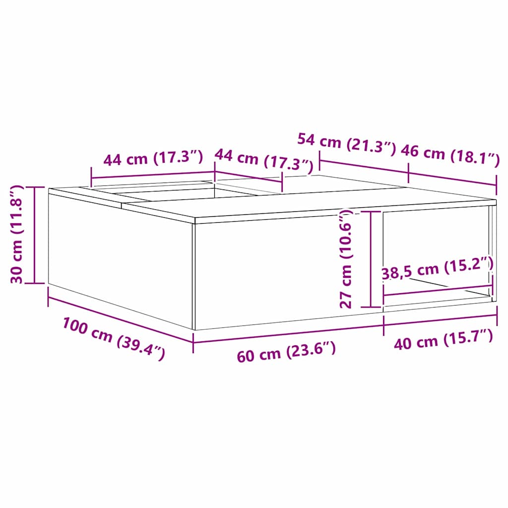 Focolare Ruggine 100 x 100 x 30 cm Acciaio Corten