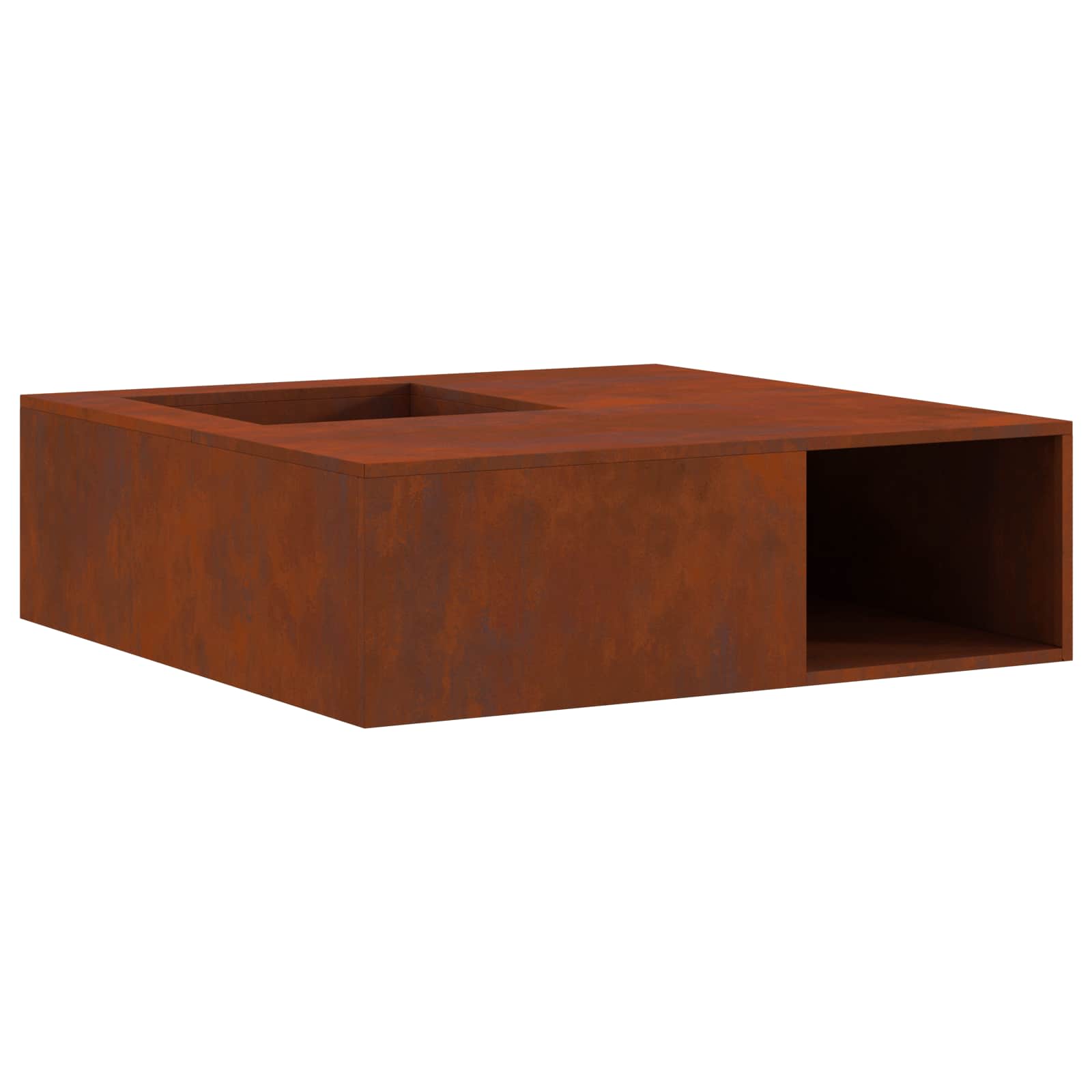Focolare Ruggine 100 x 100 x 30 cm Acciaio Corten