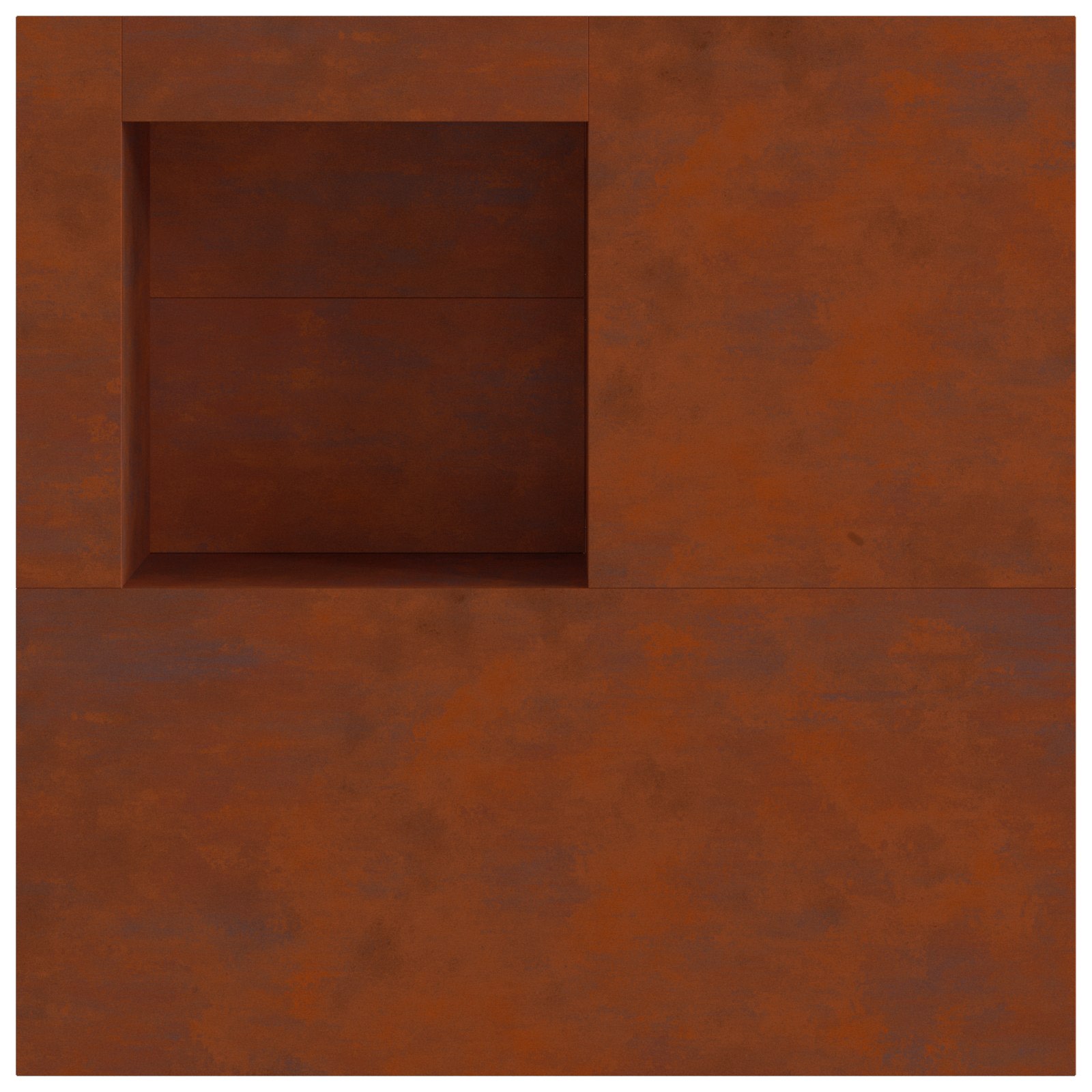 Focolare Ruggine 100 x 100 x 30 cm Acciaio Corten