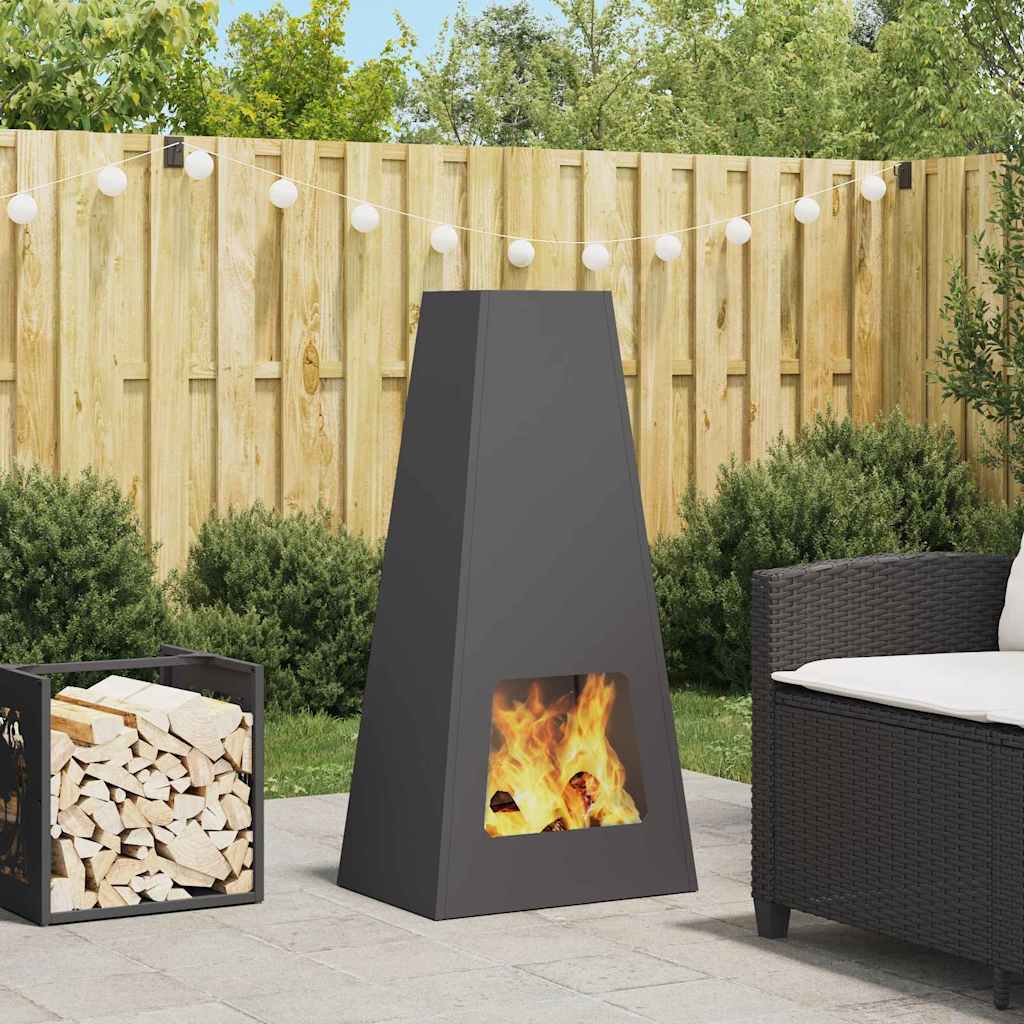 Braciere Nero 50 x 35 x 100 cm Acciaio Corten
