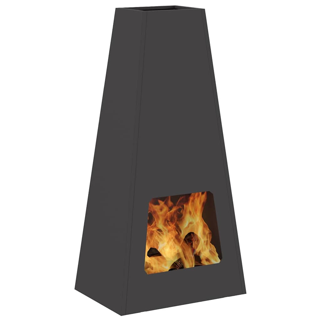 Braciere Nero 50 x 35 x 100 cm Acciaio Corten