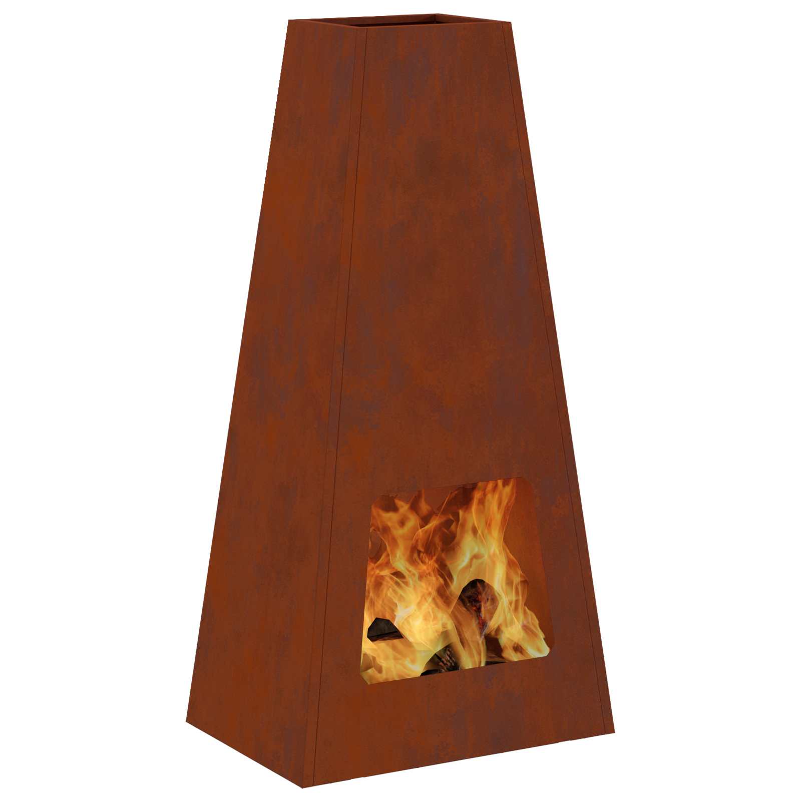 Braciere Ruggine 50 x 35 x 100 cm Acciaio Corten