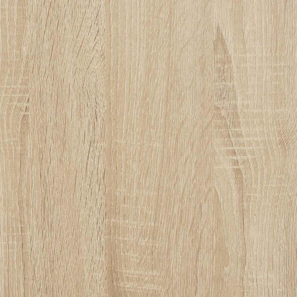 Cesto per la Biancheria 3 Scomparti con Ruote Rovere Sonoma