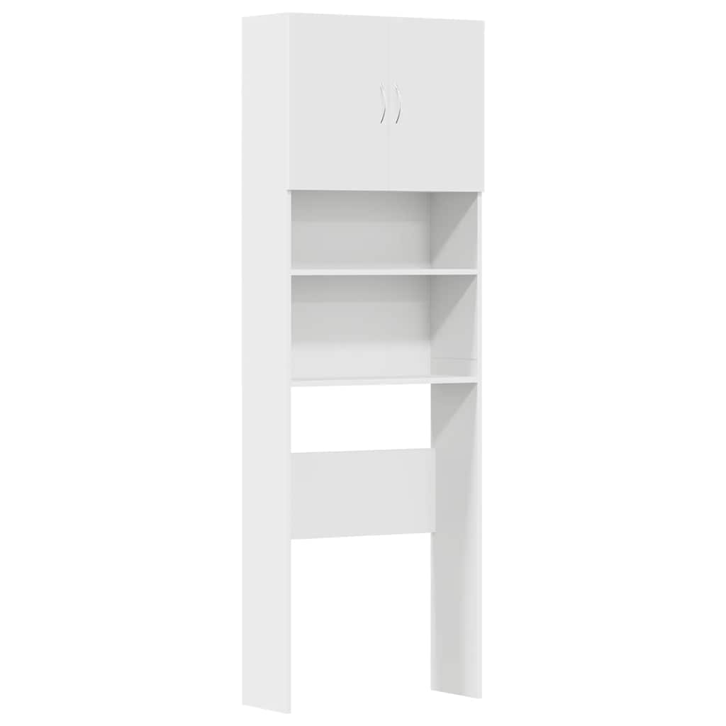 Mobile Lavatrice Bianco 64x24x190 cm in Legno Multistrato
