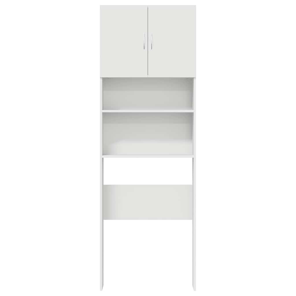 Mobile Lavatrice Bianco 64x24x190 cm in Legno Multistrato