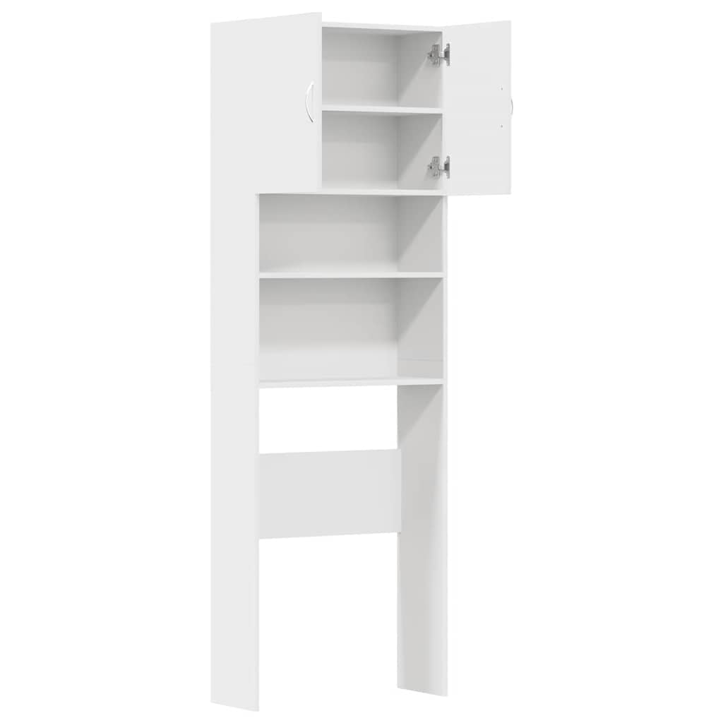 Mobile Lavatrice Bianco 64x24x190 cm in Legno Multistrato