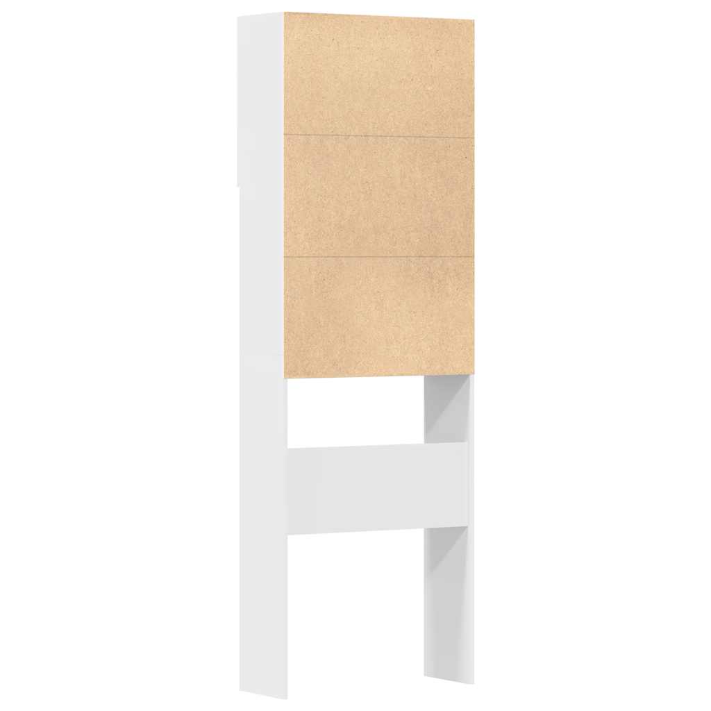 Mobile Lavatrice Bianco 64x24x190 cm in Legno Multistrato