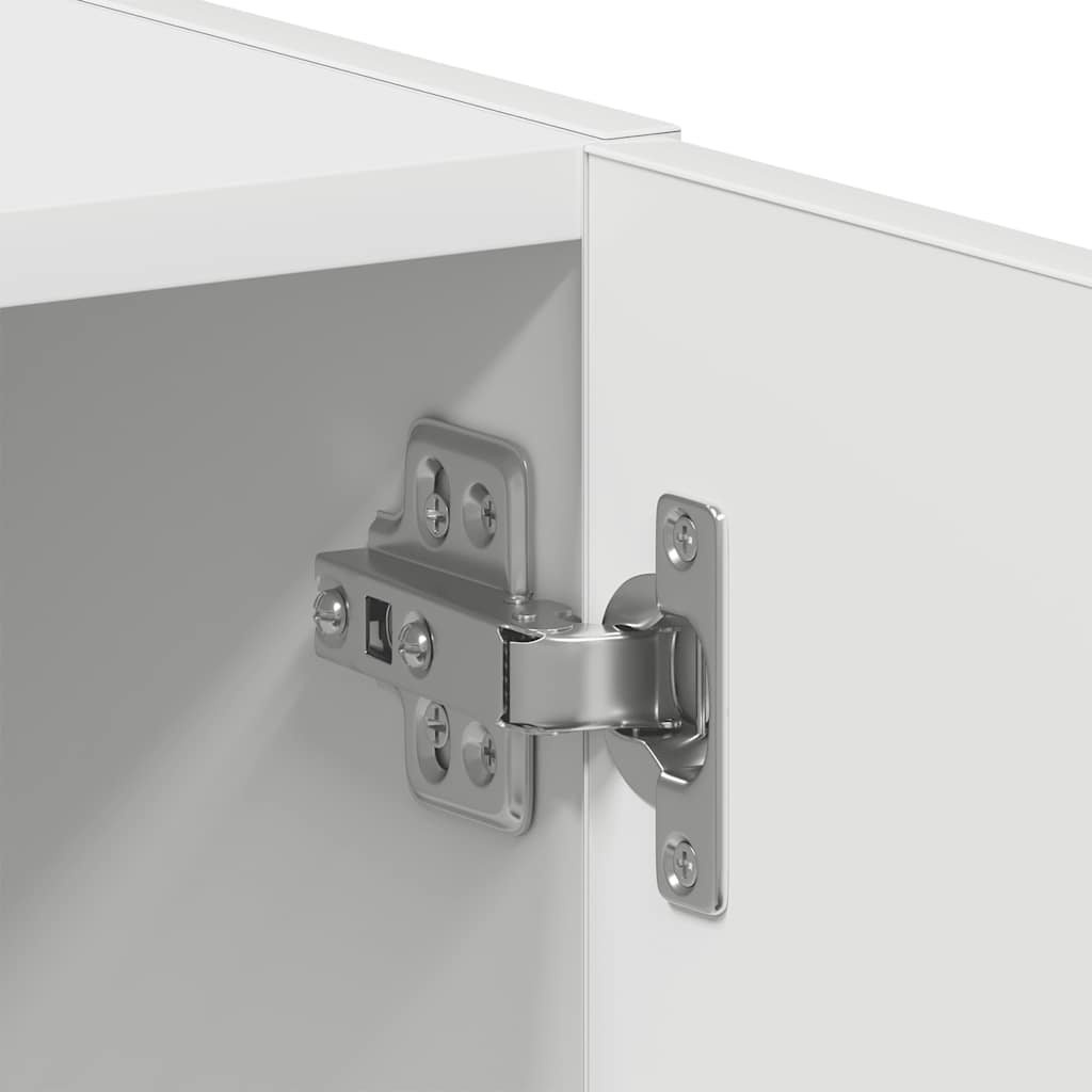 Mobile Lavatrice Bianco 64x24x190 cm in Legno Multistrato