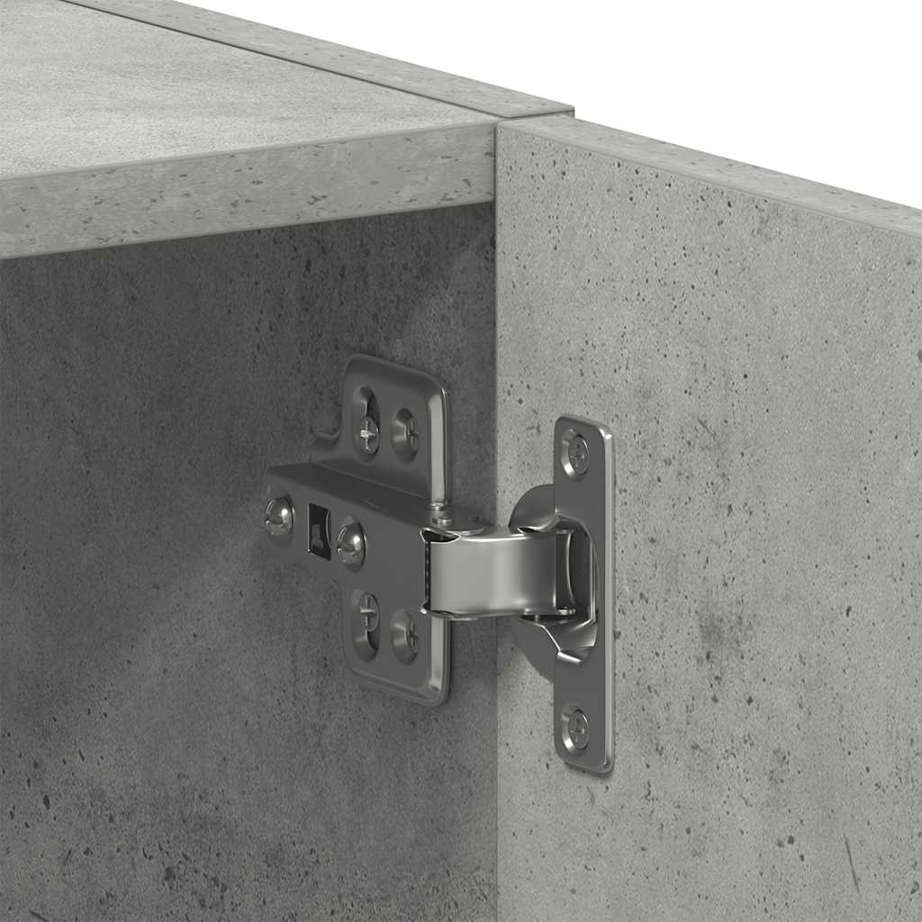Mobile Lavatrice Grigio Cemento 64x24x190 cm Legno Multistrato