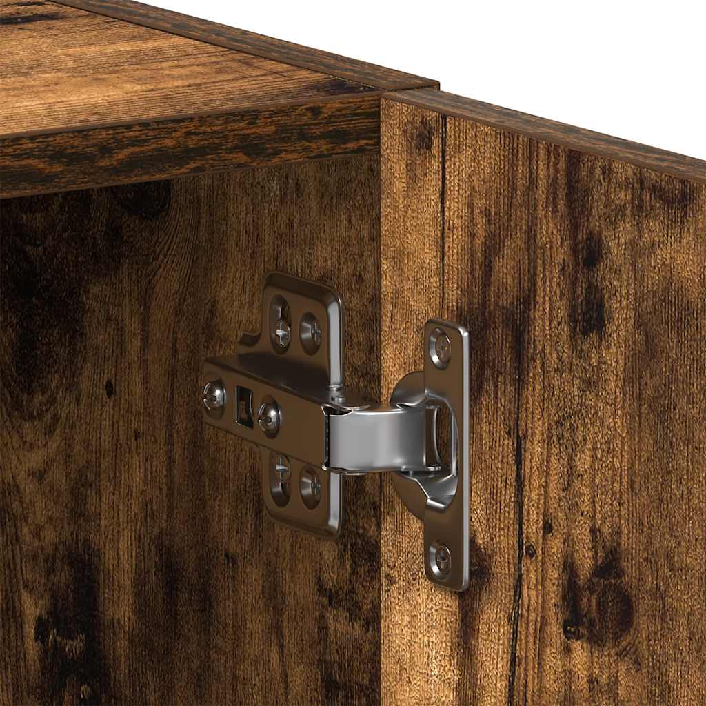 Mobile Lavatrice Rovere Fumo 64x24x190 cm Legno Multistrato