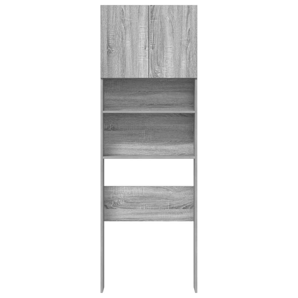 Mobile Lavatrice Grigio Sonoma 64x24x190 cm Legno Multistrato