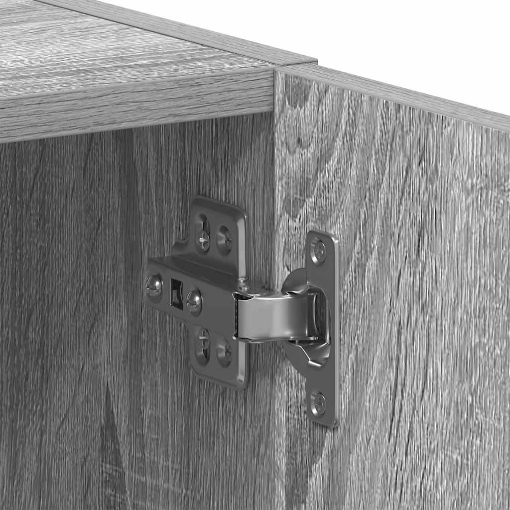 Mobile Lavatrice Grigio Sonoma 64x24x190 cm Legno Multistrato