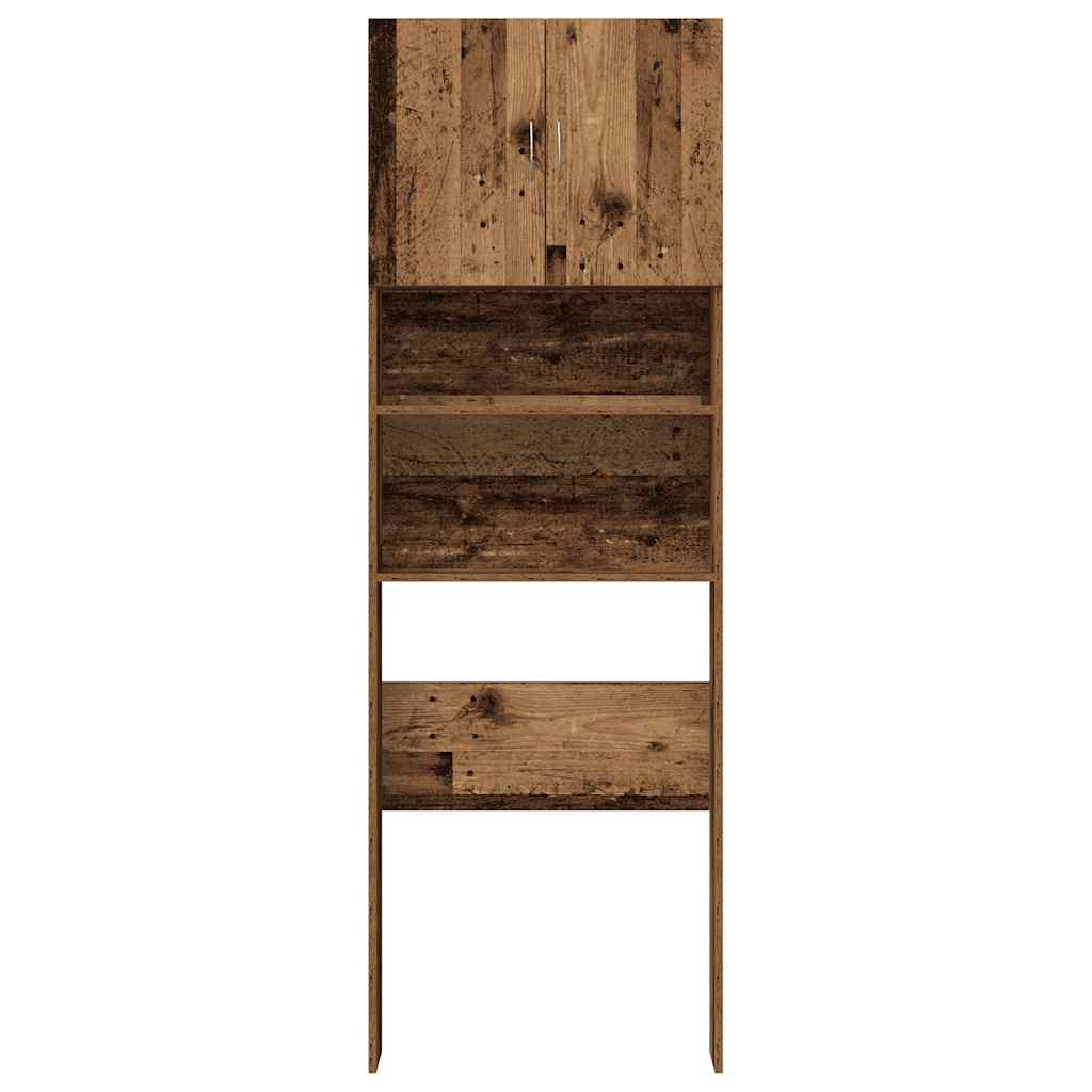 Mobile Lavatrice Legno Antico 64x24x190 cm in Legno Multistrato