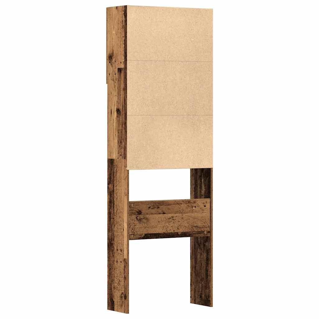 Mobile Lavatrice Legno Antico 64x24x190 cm in Legno Multistrato
