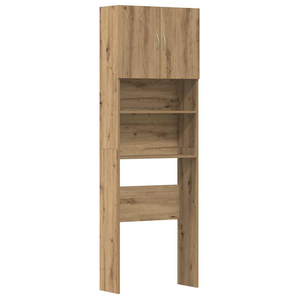 Mobile Lavatrice Rovere Artigianale 64x24x190 cm in Truciolato