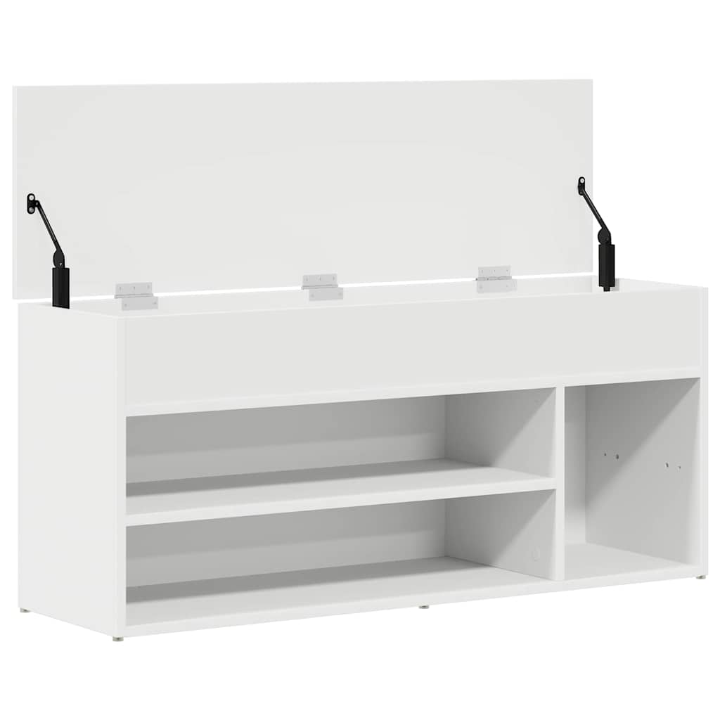 Scarpiera Bianca 102x30,5x45 cm in Legno Multistrato