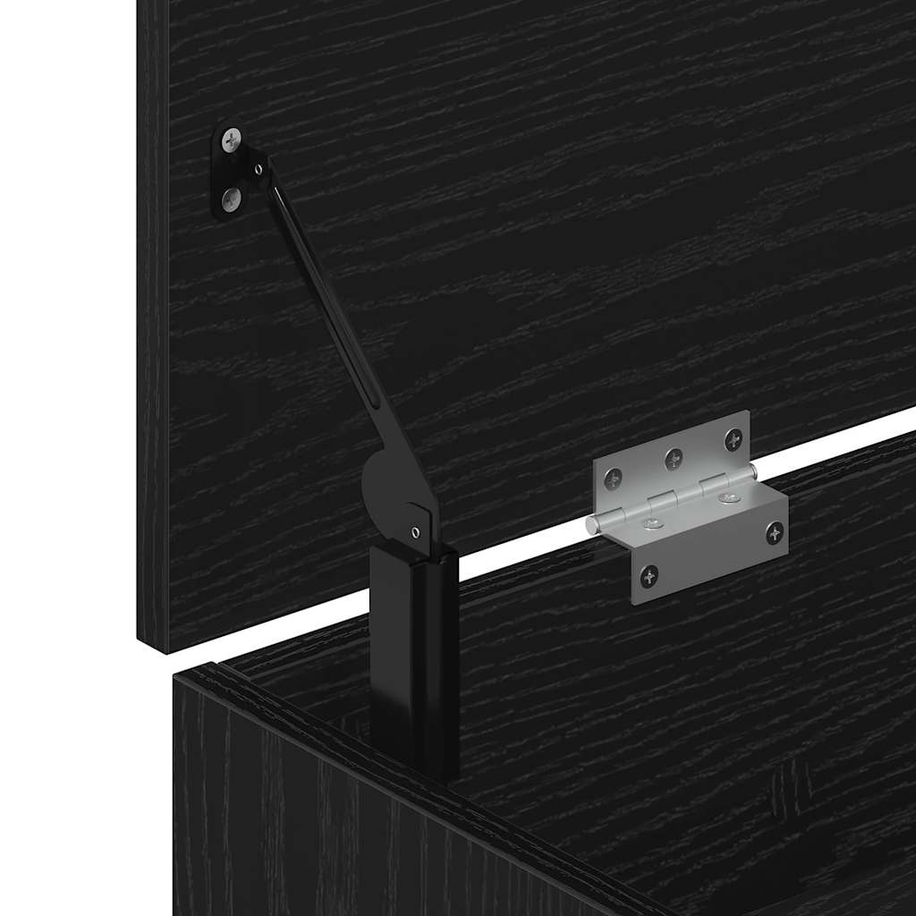 Scarpiera Rovere Nero 102x30,5x45 cm in Legno Multistrato