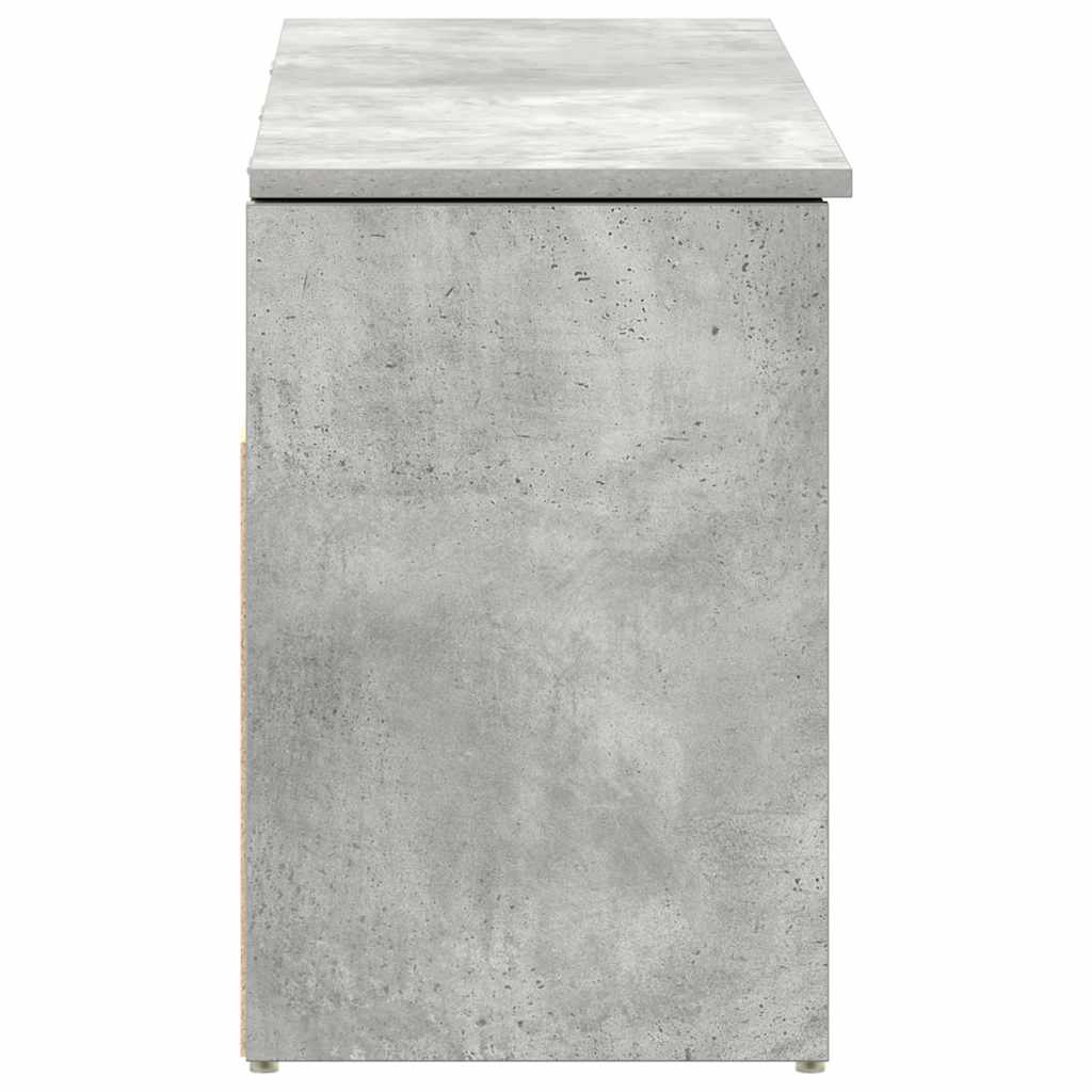 Scarpiera Grigio Cemento 102x30,5x45 cm in Legno Multistrato