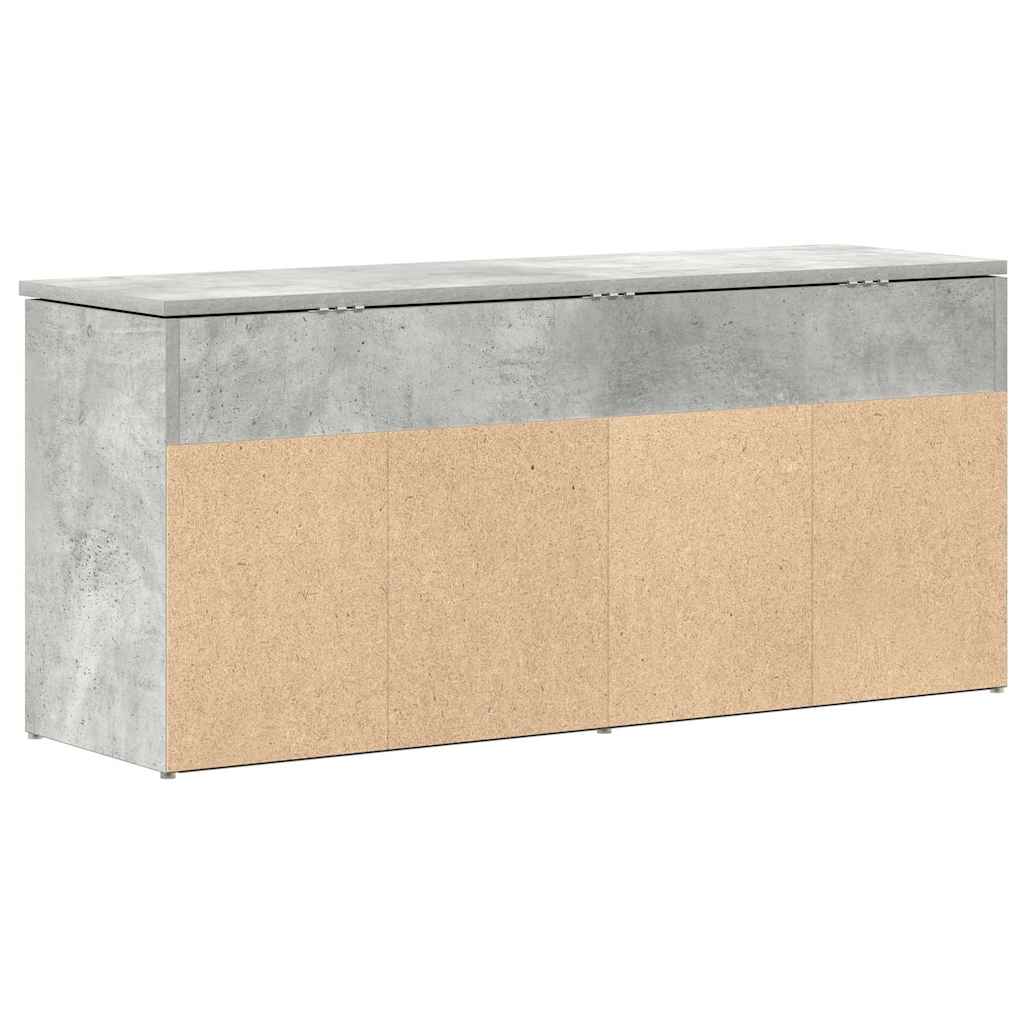 Scarpiera Grigio Cemento 102x30,5x45 cm in Legno Multistrato