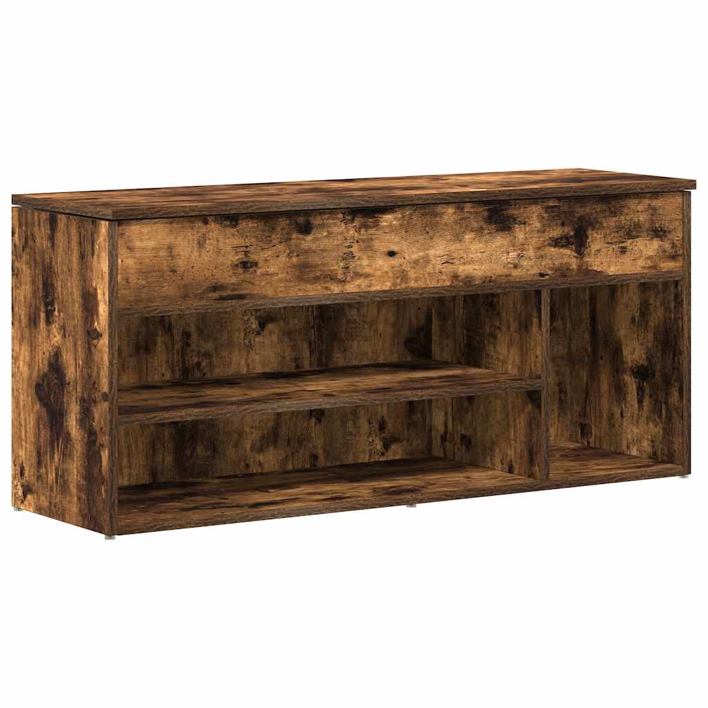 Scarpiera Rovere Fumo 102x30,5x45 cm in Legno Multistrato