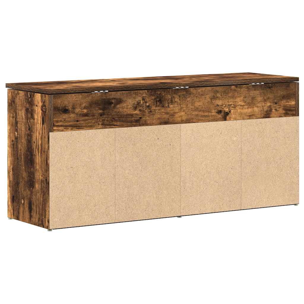 Scarpiera Rovere Fumo 102x30,5x45 cm in Legno Multistrato