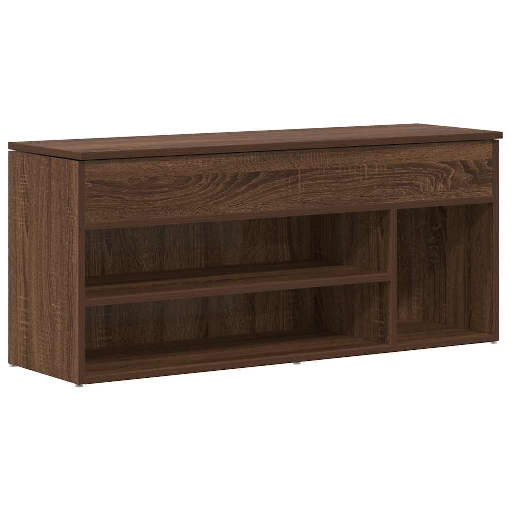 Scarpiera Rovere Marrone 102x30,5x45 cm in Legno Multistrato