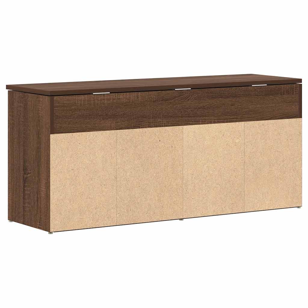 Scarpiera Rovere Marrone 102x30,5x45 cm in Legno Multistrato
