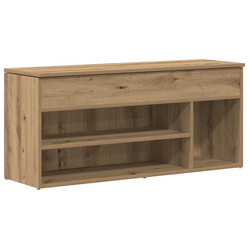 Scarpiera Rovere Artigianale 102x30,5x45 cm Legno Multistrato