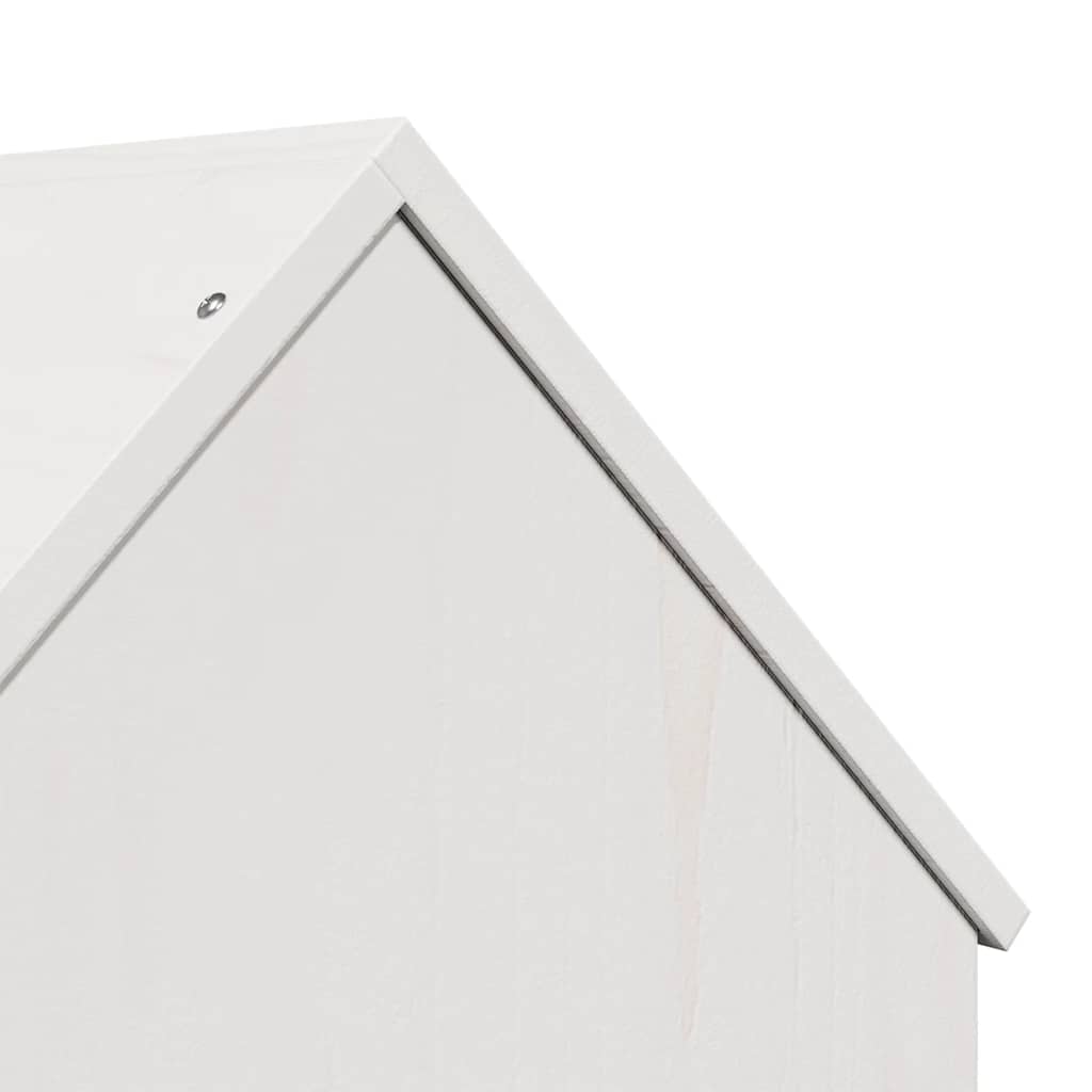 Cuccia per Gatti Bianca 41x50x50 cm in Legno Massello di Pino
