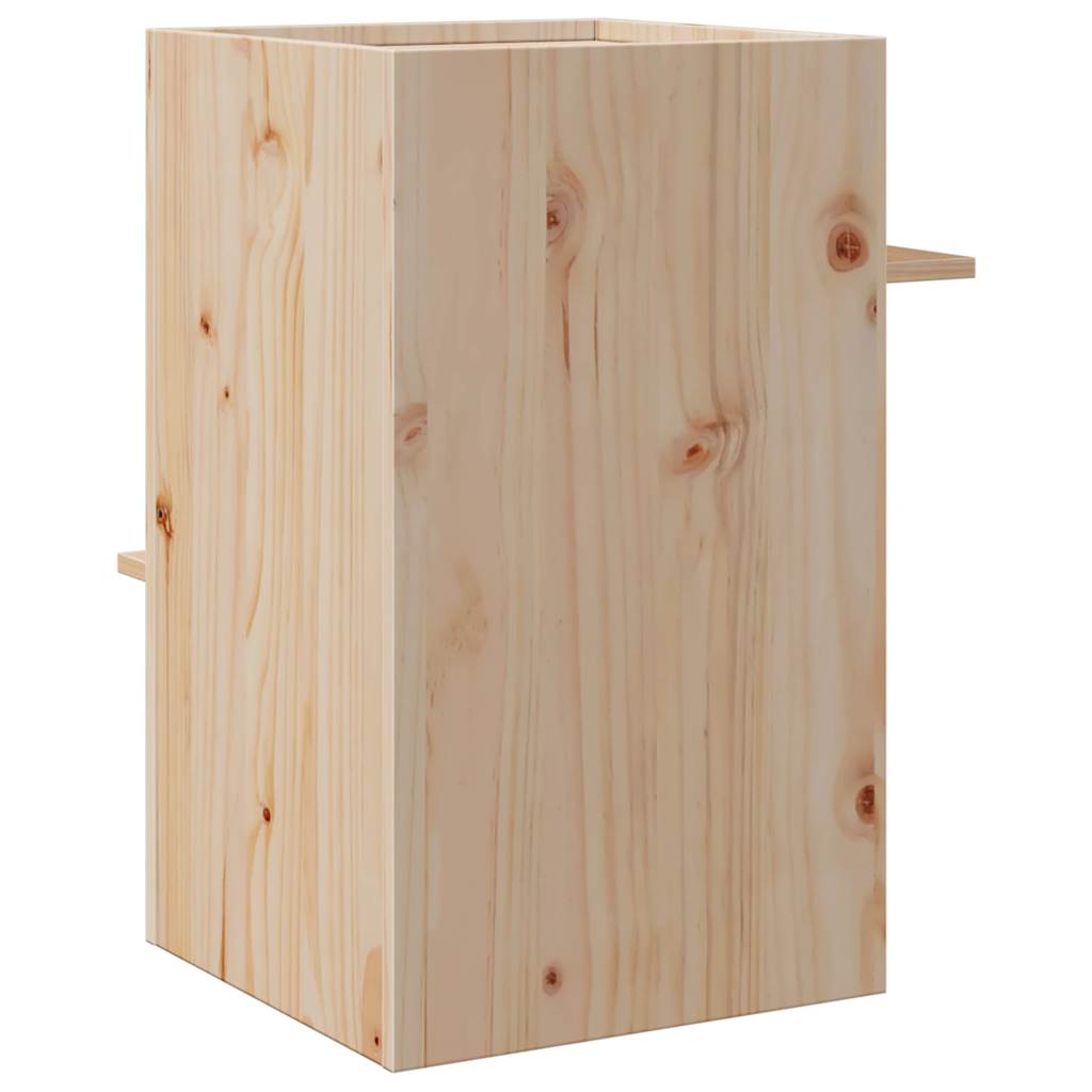 Cuccia per Gatti 43x43x60 cm in Legno Massello di Pino