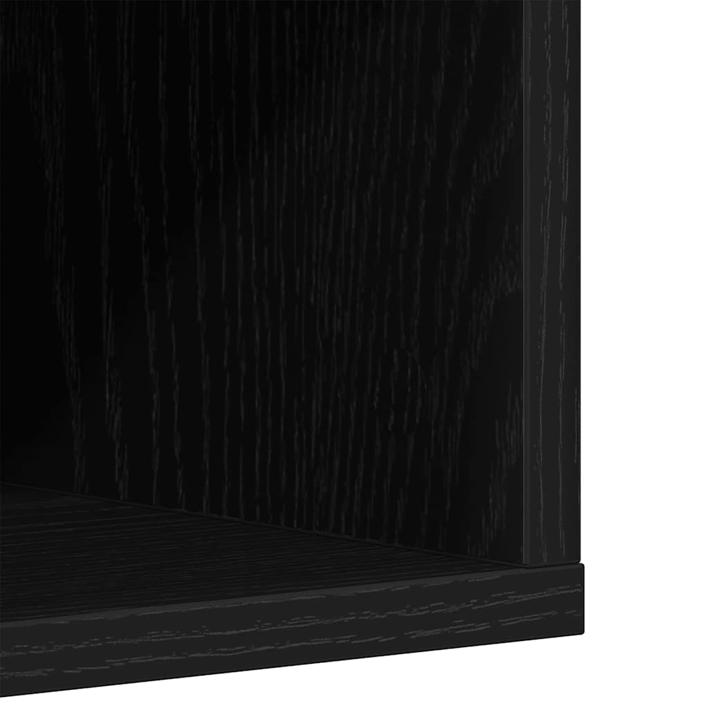 Scarpiera Rovere Nero 54x34x183 cm in Legno Multistrato