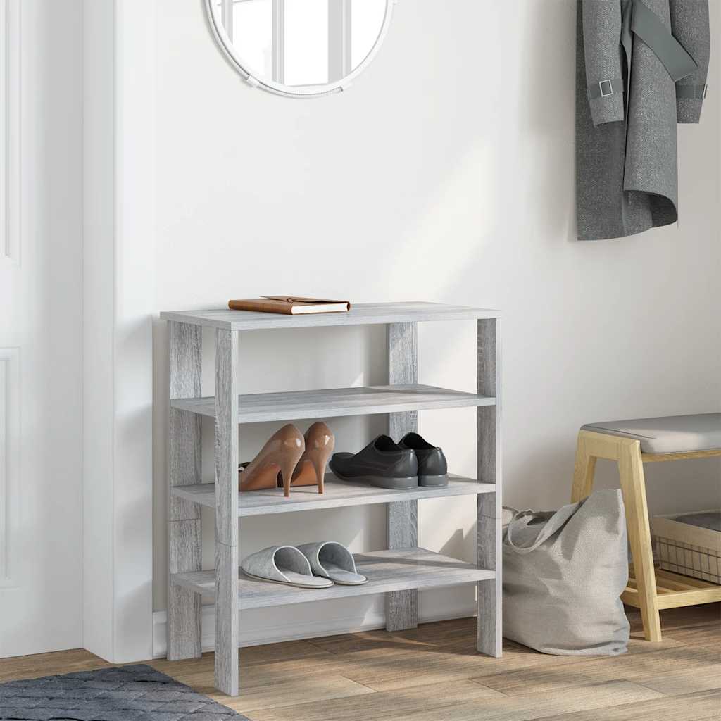 Scarpiera Grigio Sonoma 61x32x70 cm in Legno Multistrato