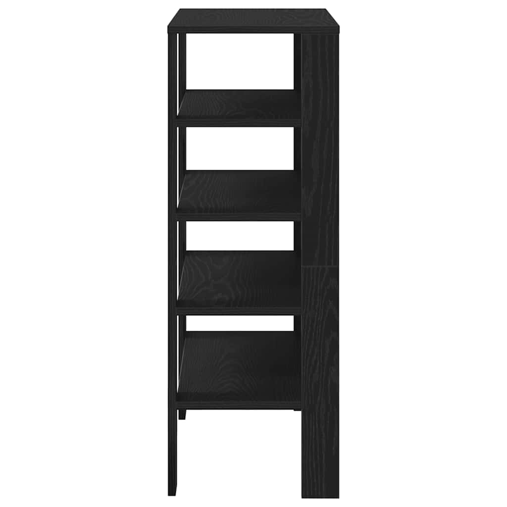 Scarpiera Nera 61x32x87,5 cm in Truciolato