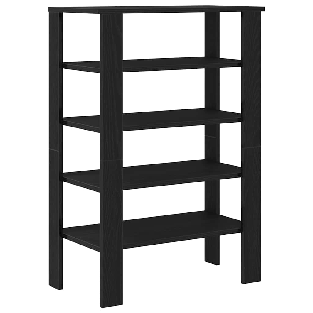 Scarpiera Nera 61x32x87,5 cm in Truciolato