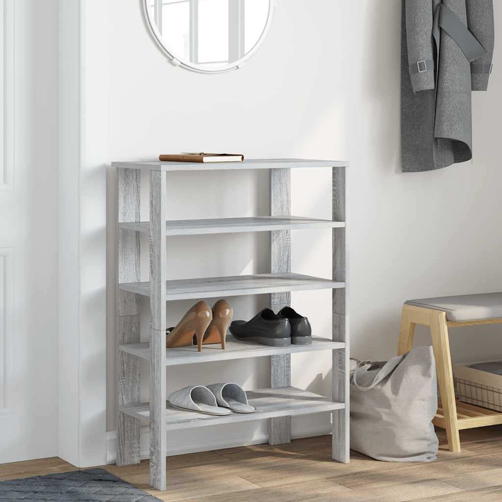 Scarpiera Grigio Sonoma 61x32x87,5 cm in Legno Multistrato